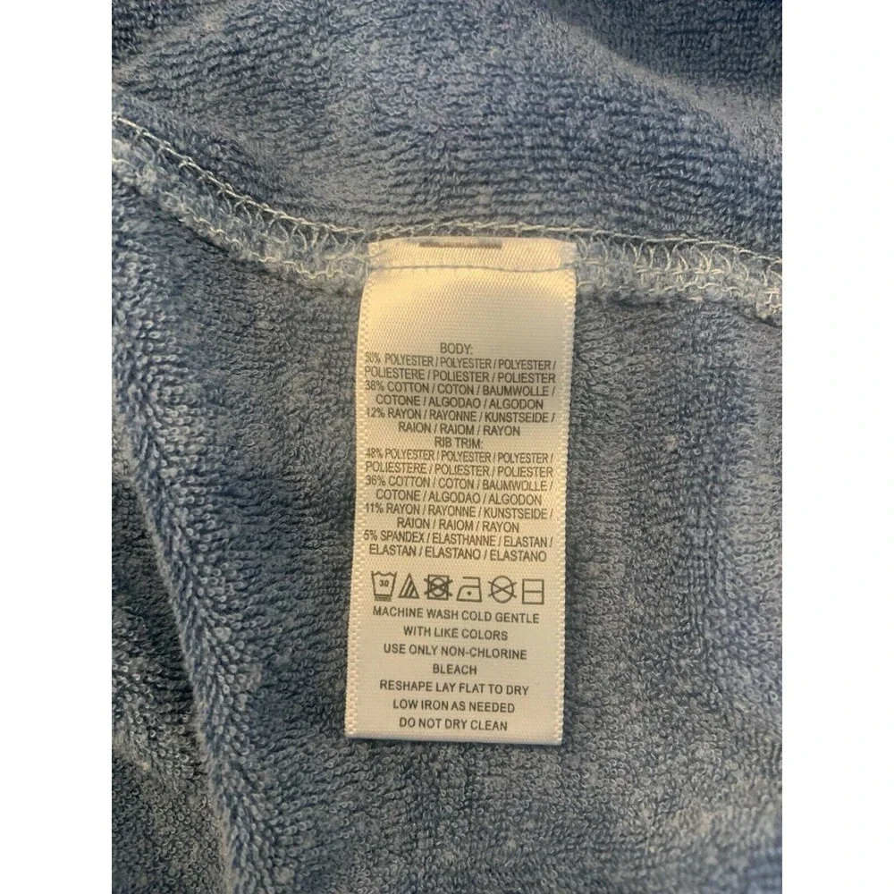 Fp Free People Movement Believe It Lace Up Crop Hoodie Blue Sweatshirt Size XS
